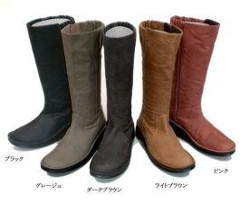 In Cholje（インコルジェ） 足に優しい靴　本革　サイドファスナー　ロングブーツ（8375）日本製　 靴　レディース　婦人靴●送料無料