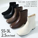 【1点10%/2点15%/3点20％OFFクーポン】25年秋冬新色 Vivian ブーツ レディース スクエアトゥ ローヒール ショートブーツ ぺたんこ フラット 2.5cmヒール ブラック 黒 ブラウン ブラウン オフィス 通勤 痛くない 歩きやすい 走れる V1581AW