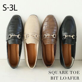 【1点10%/2点15%/3点20％OFFクーポン】26年春再販 Vivian ローファー レディース 痛くない ビットローファー フラット ペタンコ スクエアトゥ 疲れにくい 大きいサイズ ブラック 通勤 オフィス 通学 V2840ATI