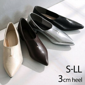 【1点10%/2点15%/3点20％OFFクーポン】26年春再販【インソールプレゼント】VIVIAN ヴィヴィアン パンプス 痛くない ポインテッドトゥ フラットシューズ ドレスシューズ 3cm ローヒール ブラック 黒 シルバー ブロンズ プラチナ ゴールド V3056AL