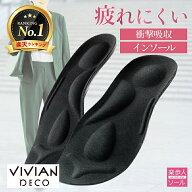 【公式】ヴィヴィアン vivian 疲れない インソール 楽歩人ソール 中敷き 衝撃吸収 疲労軽減 土踏まず 医…