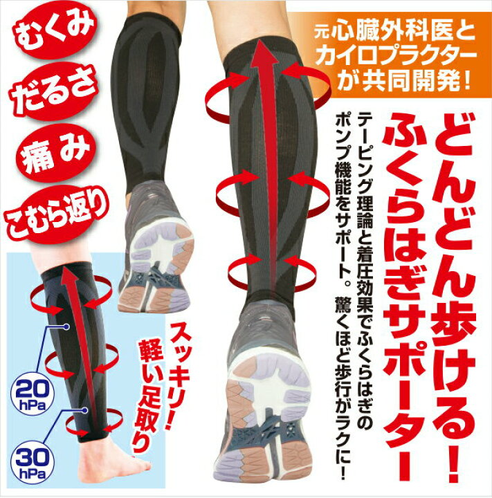 楽天市場 着圧 ふくらはぎ 足首 サポーター 足の疲れ テーピング 固定 膝 ウォーキング 歩行サポート テーピングソックス むくみ マッサージ 足首用 ストリンテックス テーピングゲーター ２枚組 フリーサイズ ｍ ｌ ヴィヴィアン ネオ