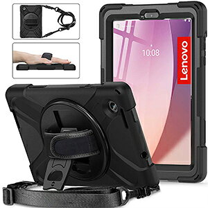 Lenovo Tab M8 (4th Gen) ZABU0172JP �P�[�X �ϏՌ� ���m�{ �^�u���b�g ������� CASE ���o���h�ƃV�����_�[�X�g���b�v�t�� �X�^���h�@�\ 360�x��] �Ў�Ŏ����đ��삵�₷�� �V���v�� ����ق��肩