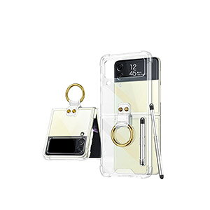 Samsung Galaxy Z Flip4 5G �N���A �P�[�X �܂肽���݌^Android�X�}�z�A�N�Z�T���[ TPU&PC 2�d�\�� CASE �ϏՌ� �y�� �����₷�� ���킢�� �X�^���h�@�\ �S�ʕی� ������� �J�b�R���� �Ռ��ɋ��� �֗� ��