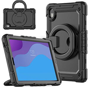 Lenovo Tab B10 (2nd Gen) M10 HD (2nd Gen) 10.1�^(�C���`) �P�[�X �^�u���b�gPC PC&�V���R�� �����₷�� ����h�~ 360�x��]�ł��܂� �X�^���h�@�\ �X�g���b�v�t�� �V�����_�[�X�g���b�v �����O�u���P�b�g