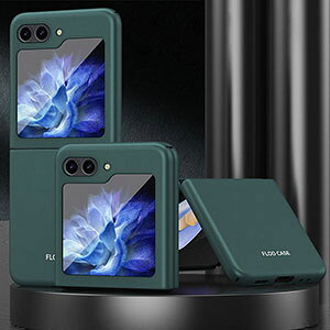 Samsung Galaxy Z Flip5 5G �P�[�X �܂肽���݌^Android�X�}�z�A�N�Z�T���[ PC �v���X�`�b�N�� CASE �ϏՌ� �y�� �����₷�� �S�ʕی� �J�b�R���� �֗� ���p �n�[�h�J�o�[ �l�C �w�ʃJ�o�[