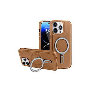 �A�b�v�� �A�C�t�H�� Apple iPhone 15 15 Plus 15 Pro 15 Pro Max�P�[�X TPU&PU���U�[ �w�ʃJ�o�[ 2�w�\�� CASE �����O�u���P�b�g�t�� �X�^���h�@�\ �����₷�� �Ռ��h�~ �����h�~ �y�� �֗� ���p �l�C ����