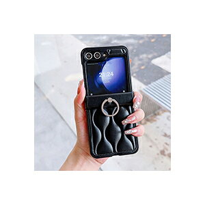 Samsung Galaxy Z Flip5 5G �P�[�X �܂肽���݌^Android�X�}�z�A�N�Z�T���[ PC&PU���U�[ 2�d�\�� �w�ʃ��U�[�� CASE �ϏՌ� �y�� �����h�~ �w��h�~ �������H �����O�u���P�b�g�t�� �����₷�� �S�ʕی� 