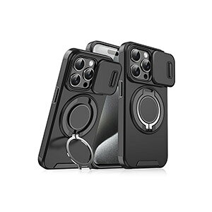 �A�b�v�� �A�C�t�H�� Apple iPhone 16 16 Plus 16 Pro 16 Pro Max �P�[�X �J�o�[ CASE TPU+PC�f�� �Ռ��h�~ �X�^���h�@�\ �����₷�� �J�b�R���� ������� �֗� ���p �l�C �w��h�~ �ϏՌ��J�o�[ �w�ʃJ�o�[ 