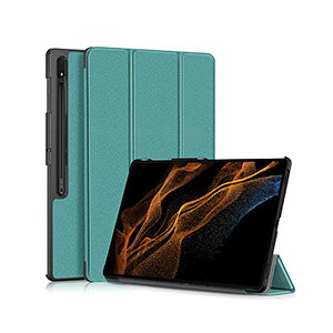 Samsung Galaxy Tab S9 Ultra 14.6�^ (�C���`) �P�[�X �J�o�[ �蒠�^ PU���U�[ �ϏՌ� �����h�~ ������� �M�����N�V�[ �^�u S9 �E���g�� CASE �����₷�� ����h�~ �X�^���h�@�\ �J�o�[ �������� ��������