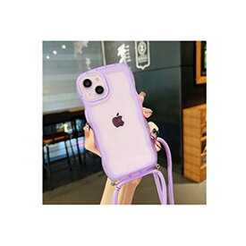Apple iPhone 15 iPhone 15 Plus 15 Pro 15 Pro Max ケース カバー TPU クリア 透明 背面カバー かわいい アップル CASE 持ちやすい ストラップ付き 多彩 波仕様 ショルダー 衝撃防止 落下防止 綺麗な 可愛い 人気 高級感があふれ 強化ガラスフィルム おまけ付き