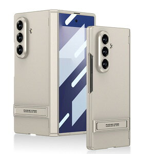 Samsung Galaxy Z Fold7 5G サムスン ギャラクシー Z フォールド7 ケース カバー 折りたたみ型 Androidスマホアクセサリー PC素材 プラスチック製 強化フィルム付き スタンド機能付き CASE 耐衝撃カバー