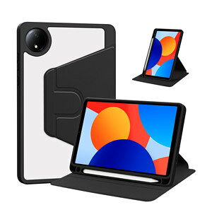 Xiaomi Redmi Pad SE 8.7�C���` �N���A�P�[�X �蒠�^ �J�o�[ ���h�~ �p�b�h SE 2024���f�� �A�N����+PU���U�[�� �l�C �������� ������� �����₷�� ����h�~ �I�[�g�X���[�v 360°��]���X�^���h �J�b