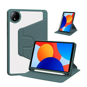 Xiaomi Redmi Pad SE 8.7�C���` �N���A�P�[�X �蒠�^ �J�o�[ ���h�~ �p�b�h SE 2024���f�� �A�N����+PU���U�[�� �l�C �������� ������� �����₷�� ����h�~ �I�[�g�X���[�v 360°��]���X�^���h �J�b