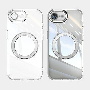 Apple iPhone 17e �P�[�X �N���A �ϏՌ� �J�o�[ �^�t�Ŋ�� TPU+PC�f�ސ� �X�^���h�@�\�t�� �X�g���b�v�z�[���t�� ���� �Ռ��z�� �����h�~ �������� ������� �J�b�R���� �l�C �Ռ��ɋ��� �A�b�v�� 