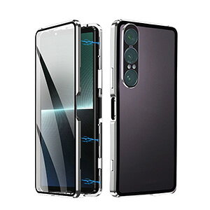 SONY Xperia 1 VIII �o���p�[ �P�[�X �S�ʕی� Xperia 10 VIII �J�o�[ �A���~�o���p�[ �N���A ���� �w�ʔ����� �O�� �����K���X ���������� Sony �\�j�[ �G�N�X�؃��A1VIII �G�N�X�y���A 10 VIII �A���~�T�C