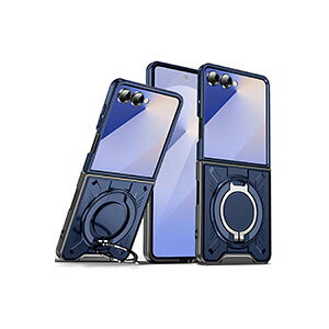 Samsung Galaxy Z Flip7 �P�[�X �ϏՌ� �J�o�[ �܂肽���݌^ �X�}�z�A�N�Z�T���[ TPU+PC�f�� �����O�t�� �X�^���h�@�\ �Ռ��z�� �y�� �����₷�� ���p �֗����̍��� �l�C �������� ������� �T���X�� 