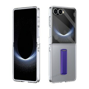 Galaxy Z Flip8 �P�[�X �N���A �ϏՌ� �J�o�[ �܂肽���݌^ �����O�t�� �X�^���h�@�\ �T�u�f�B�X�v���C�ی�t�B�����t�� �Ռ��z�� �y�� �����₷�� �֗����̍��� �l�C �������� ������� �M����