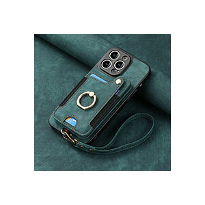 �A�b�v�� �A�C�t�H�� Apple iPhone 15 15 Plus 15 Pro 15 Pro Max �P�[�X �J�o�[ TPU&PU���U�[ �w�ʃJ�o�[ CASE �����O�u���P�b�g�t�� �X�^���h�@�\ �J�[�h���[ ���X�g�X�g���b�v �X�g���b�v�t�� �ϏՌ��J�o