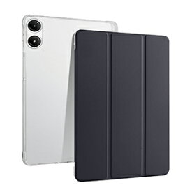 POCO Pad ケース 耐衝撃 カバー シャオミ Xiaomi POCO パッド 12.1インチ 2024モデル 手帳型カバー クリアバックケース TPU+PUレザー製 オートスリープ機能 おしゃれ 持ちやすい 汚れ防止 スタンド機能 カッコいい お洒落な タブレットケース CASE