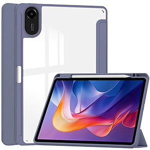 Xiaomi Redmi Pad 2 �P�[�X �N���A �ϏՌ� �J�o�[ PU���U�[ �N���A�o�b�N�P�[�X ������� �����₷�� ����h�~ �X�^���h�@�\ �I�[�g�X���[�v�@�\ �������� �^�u���b�g�P�[�X �J�b�R���� �V���I�~ 