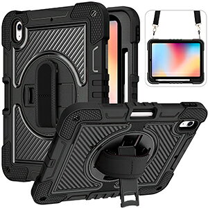Apple iPad Air 11�C���` (M4�`�b�v) �P�[�X 2026�N�t���f�� �A�b�v�� �A�C�p�b�h �G�A�[ 11�^ M4�`�b�v �P�[�X ������� CASE �X�g���b�v�t�� �o���h�t�� �X�^���h�@�\�t�� 360�x��] �ϏՌ� 2�d�\�� PC&