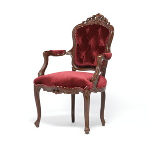 楽天市場 シンフォニー ロココ調家具 アンティーク イス チェア ダイニングチェア アームチェア 椅子 いす ブラウンｘレッド 木製 布張り ロマンチック 姫系 猫脚 おしゃれ インテリア 6093 H 5f41b ビビアンドココ楽天市場店
