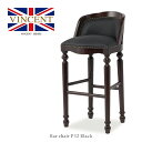 VINCENT ヴィンセント カウンターチェア アンティーク イス ロココ調家具 チェア バーチェア バースツール ハイスツール 椅子 いす ロココ調 木製 ブラウンxブラック 合成皮革 店舗什器 姫系 おしゃれ エレガント E9009-5P32
