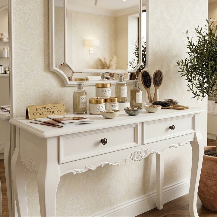 楽天市場】ロココ調 家具 コンソールテーブル アンティーク 机 