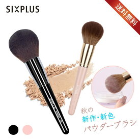 SIXPLUS 送料無料 大きなサイズのパウダーブラシ（ブラック）F31