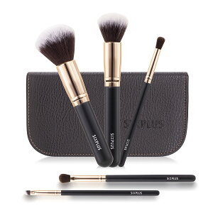 SIXPLUS貴族のゴールド メイクブラシ 5本セット★送料無料・あす楽対応★メイクブラシセット ポーチ付き 収納 化粧筆 化粧ブラシ メイクブラシセット 化粧筆 化粧ブラシセット 化粧筆 初心者