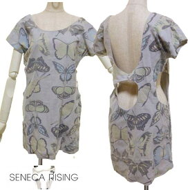 LAセレブ愛用ブランド SENECA RISINGセネカライジング70's気分♪バタフライチュニックドレス　ヴィンテージ調　カリフォルニア　インポート　レディース　春　夏　秋　冬　SS　S　M　kitson　キットソン　ミニ　半袖　総柄