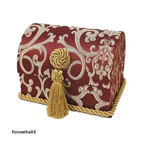 アメリカ 発の ヨーロピアン ! ゴージャス エレガント ♪ Jennifer taylor ジェニファーテイラー トランクボックス 小物入れ Poinsettia RE レッド ふた付き プリンセス 姫系 ロココ おしゃれ オシ
