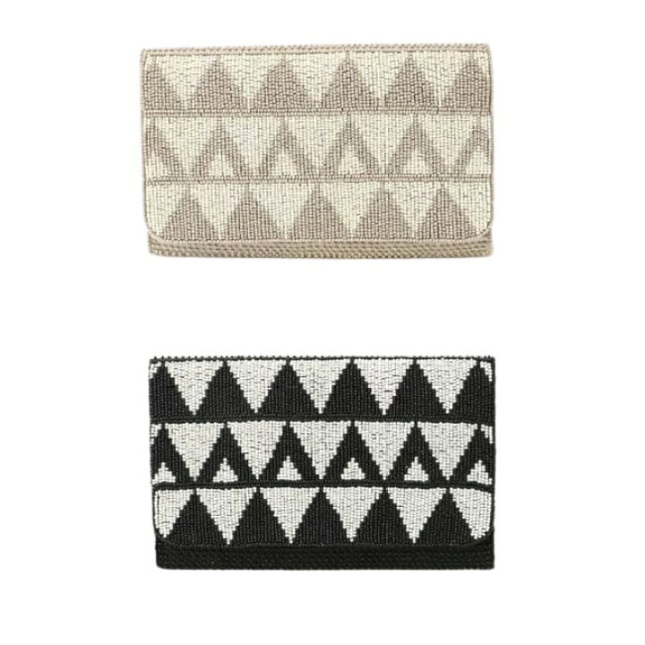 楽天市場】swarajスワラージ ビーズ手刺繍♪幾何学柄クラッチバッグ 