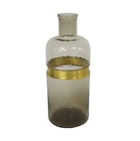 ボトル型モダンフラワーベース　花瓶　7254115　ガラス　7254115