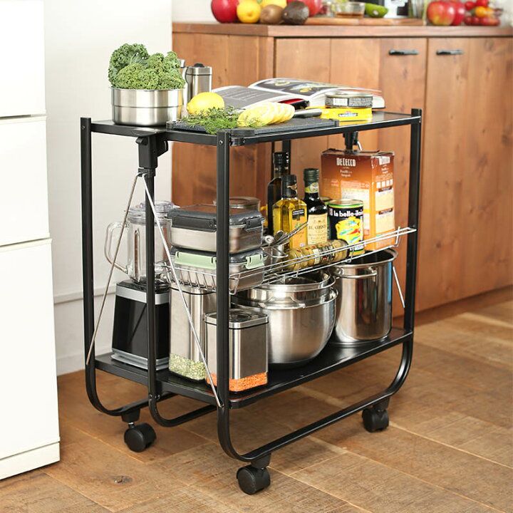 楽天市場】Folding trolley 便利な折り畳み式 ワゴン フォールディング 