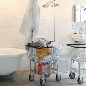 |Cg2{ H20-0139CR LAUNDRY CART WITH POLE RACK CHROME h[ J[g EBY |[ bN [  LX^[  Ⴂ DULTON _g