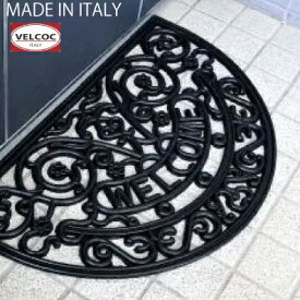 イタリア製 Rubber mat VELCOC 屋外用玄関マット Velcoc ベルコック社 美しいアイアン調のデザイン アラベスク模様 高級感 モダン インテリア エントランスマット