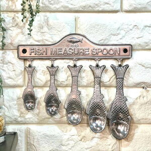 GARAGE SALE lR|Xő 100-029 FISH MEASURE SPOON tBbV W[ Xv[ A~jEtBbVW[Xv[Zbg Aluminum fish measure spoon set  َq o^C 