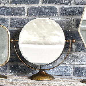 TABLE TOP MIRROR ROUNDR �e�[�u�� �g�b�v �~���[ ���E���h �� �~���[ �A���e�B�[�N ���}���e�B�b�N ���g�� �_���g�� DULTON H19-0115