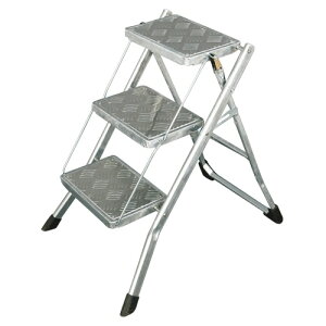 GARAGE SALE 100-252GV  Folding 3-steps ladder Galvanized tH[fBO 3Xebv_[ KoiCYh r Xc[ DULTON _g