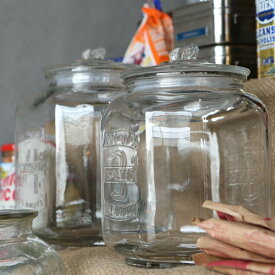 GLASS COOKIE JAR 3L ガラスクッキージャー 米びつ 5kg ライスボックス 保存容器 ガラス瓶 キャニスター 北欧雑貨 ガラス瓶 Glass cookie jar ジャーサラダ ガラス瓶 食品収納用 レトロ ガラス ダルトン DULTON CH00-H05-3