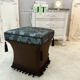 【5％OFFクーポン｜6日 〜11日01時59分までの期間限定】ジェニファーテイラー スクエアスツール Jennifer Taylor Carlisle チェア 椅子 ロココ アンティーク調 ヴィクトリアン 家具 インテリア