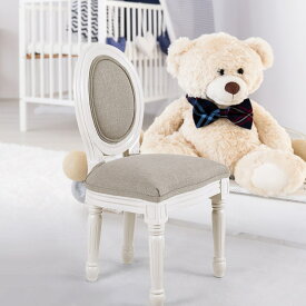 ドールチェア リネン風生地 木製 キッズチェア ベビーチェア 赤ちゃん用椅子 いす 写真館 フォトスタジオ 撮影用