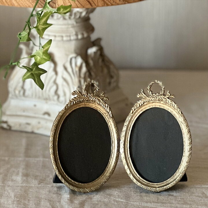 楽天市場】クラシックフォトフレーム オーバル 2面 写真立て 楕円 縦  