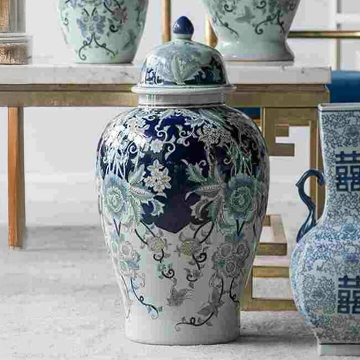 楽天市場】クラシックモダン 花瓶 飾り壺 陶磁器 モダン 花器 花びん 