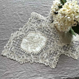 フレンチ レース テーブルセンター 38×83cm クラシック おしゃれ 姫系 かわいい 可愛い プリンセス ロココ調 アンティーク調 ヴィクトリアン