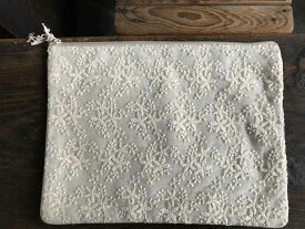 cotton flora フラットポーチL 22x30cm 小物入れ 化粧ポーチ コスメ マルチポーチ おしゃれ かわいい 大きめ バッグインバッグ