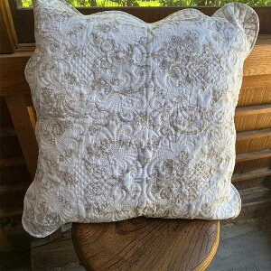 fina beige フィナベージュキルトシリーズ クッションカバー45×45cm キルトカバー 花 模様替え 新生活 リビング ソファ ベッド カバー用 おしゃれ 北欧