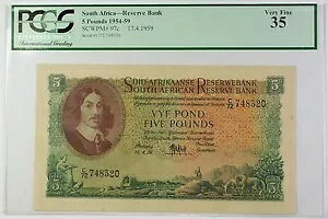 1954-59 17.4.1959 ��A�t���J 5 �|���h���� SCWPM# 97c PCGS VF-35 (F)